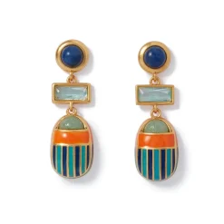Best The Met Store Royal Scarab Drop Earrings