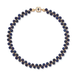 New The Met Store Spanish Baldric Lapis Braided Necklace and Elongated Drop Earrings Set