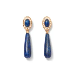 New The Met Store Spanish Baldric Lapis Elongated Drop Earrings