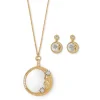 Sale The Met Store Spanish Day and Night Magnifier Pendant Necklace and Moon Drop Earrings Set