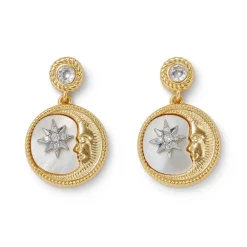 New The Met Store Spanish Day and Night Moon Drop Earrings