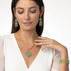 The Met Store Tibetan Mandala Fringe Drop Earrings