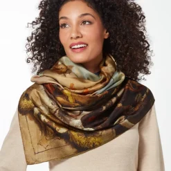 Clearance The Met Store Tiepolo Allegory of the Planets and Continents Oversize Unisex Oblong Silk Scarf