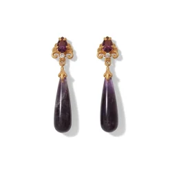 New The Met Store Turkish Amethyst Drop Earrings