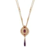 New The Met Store Turkish Amethyst Long Pendant Necklace