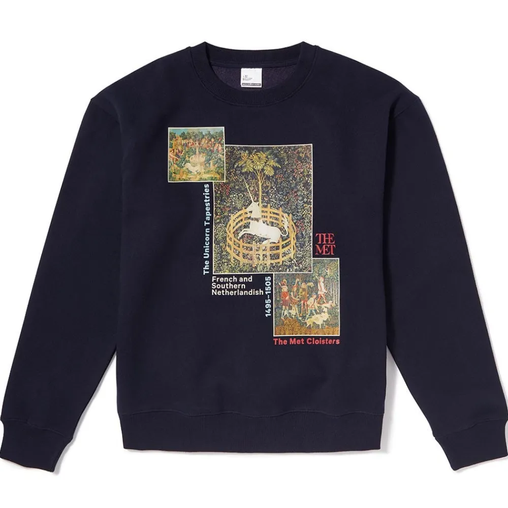 Sale The Met Store Unicorn Tapestries Crew Neck Sweatshirt