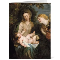 The Met Store Van Dyck: Virgin and Child with Saint Catherine of Alexandria Holiday Cards