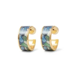 Online The Met Store Van Gogh Irises Enamel Hoop Earrings
