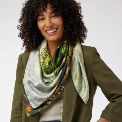 Best The Met Store Van Gogh Stylized Nature Double-Sided Square Silk Scarf