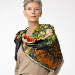 Best The Met Store Van Gogh Stylized Nature Double-Sided Square Silk Scarf