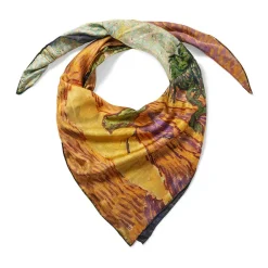 Best The Met Store Van Gogh Stylized Nature Double-Sided Square Silk Scarf