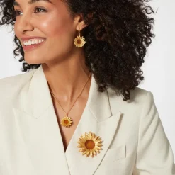 New The Met Store Van Gogh Sunflower Pendant Necklace