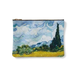 Outlet The Met Store Van Gogh Wheat Field with Cypresses Zip Pouch
