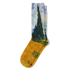 Clearance The Met Store Van Gogh Wheat Field with Cypresses Men's Socks