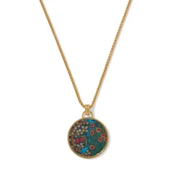 Outlet The Met Store William Morris Blackthorn Enamel Pendant Necklace