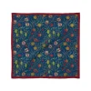 Hot The Met Store William Morris Pomegranate Cotton-and-Silk Pocket Square