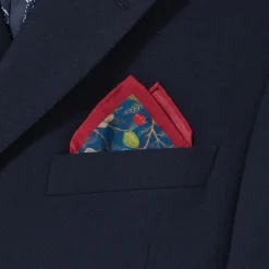 Hot The Met Store William Morris Pomegranate Cotton-and-Silk Pocket Square